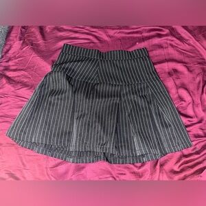 pin stripped mini skirt